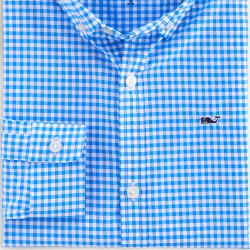 VV Blue Gingham button down
